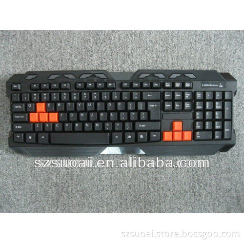 Coloured Wired Slim Standard Keyboard With Orange Keys
